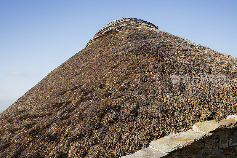 Pedrafita do Cebreiro中的“Palloza”(Lugo, Spain)。